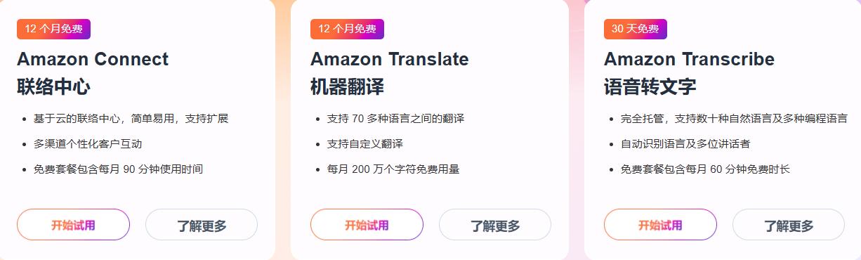 亞馬遜云科技營銷與推廣免費服務